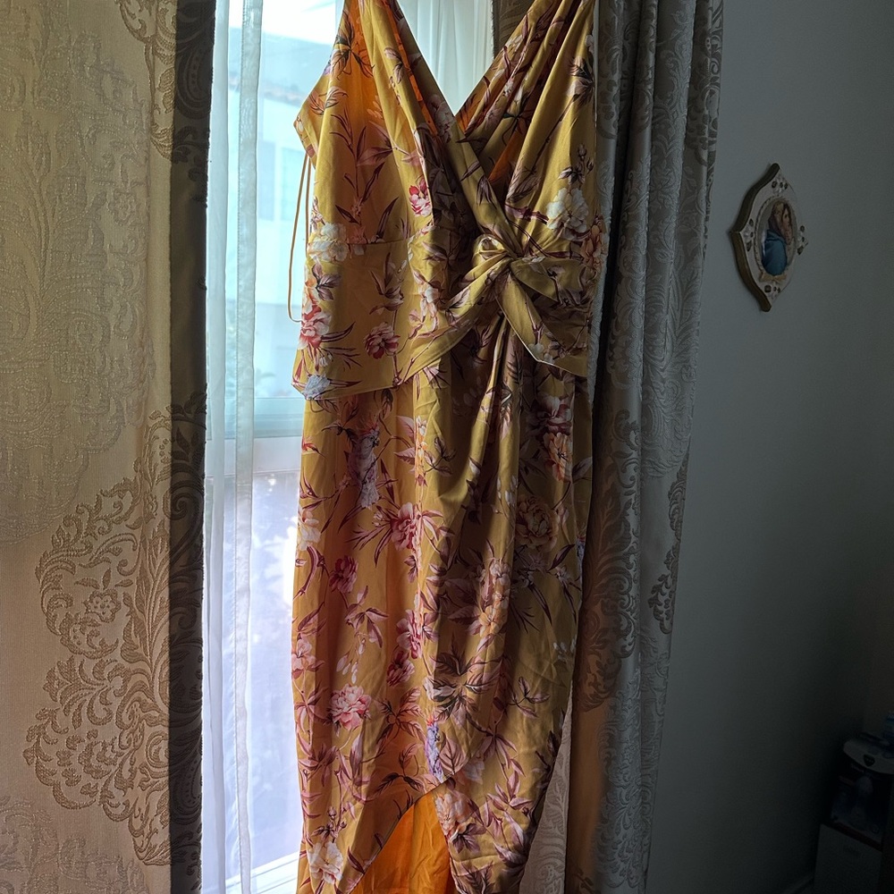 Express Yellow Floral Dress